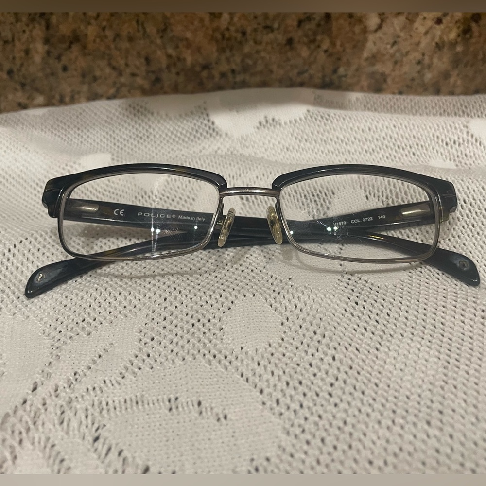 Police prescription glasses eyeglass frames black made in Italy black mens